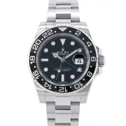 ROLEX GMT MASTERII 40MM STAINLESS STEEL BLACK DIAL 116710LN