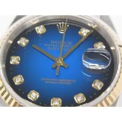 Rolex  Datejust Ss Yg Combination Blue Gradient 10P Diamond 16233G r45_0324