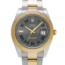 ROLEX  DATEJUST II 116333 RANDOM SERIAL SLATE WATCH WRISTWATCH R45_0324