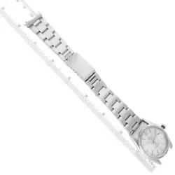 ROLEX DATEJUST 36 STEEL WHITE GOLD SILVER DIAL MENS WATCH 16234