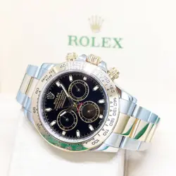 ROLEX 40MM BLACK BATONS 2 TONE DAYTONA REF: 116503 (2017)