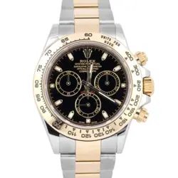 2021 PAPERS ROLEX DAYTONA BLACK TWO-TONE 18K GOLD STAINLESS STEEL 116503 B P
