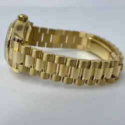 Rolex Lady-Datejust President 26 mm Mother of Pearl Diamond Dial 18K Yellow Gold