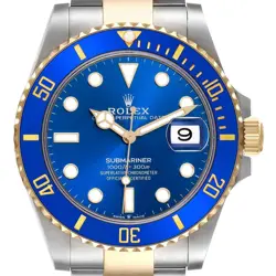 ROLEX SUBMARINER 41 STEEL YELLOW GOLD BLUE DIAL MENS WATCH 126613 BOX CARD