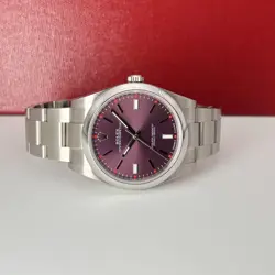 2016 ROLEX OYSTER PERPETUAL - 114300 - PURPLE GRAPE DIAL