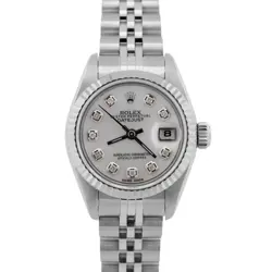LADIES ROLEX DATEJUST 26MM MOP DIAMOND DIAL WHITE GOLD STEEL JUBILEE WATCH 69174