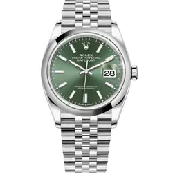 ROLEX DATEJUST 36 126200 MINT GREEN, JUBILEE BRACELET