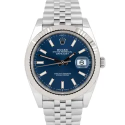 NEW MARCH 2025 PAPERS ROLEX DATEJUST 41MM BLUE 18K GOLD STEEL JUBILEE 126334 BOX