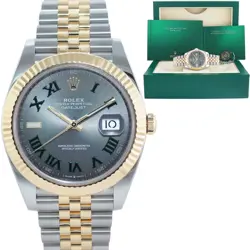 2023 MINT ROLEX DATEJUST 41 126333 TWO TONE GOLD WIMBLEDON JUBILEE WATCH BOX