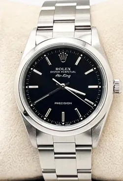 ROLEX 14000 AIR KING 34MM BLACK DIAL STAINLESS STEEL