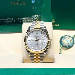 ROLEX 126333 DATEJUST 41MM STEEL YELLOW GOLD SILVER INDEX DIAL JUBILEE-2022
