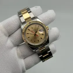 ROLEX DATEJUST TURNOGRAPH 116263 36MM STEEL 18K YELLOW GOLD CHAMPAGNE DIAL 