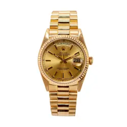 1995 ROLEX DAY DATE 36MM 18238 CHAMPAGNE DIAL PRESIDENT 18K YELLOW GOLD WATCH