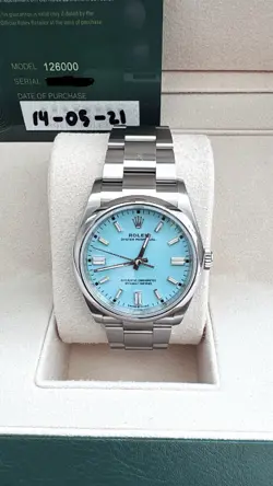 ROLEX OYSTER PERPETUAL 36MM - TIFFANY BLUE DIAL (AFTERMARKET)