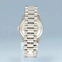 2001 MINT ROLEX PRESIDENT DAY DATE 36MM SILVER DIAMOND 118239 WHITE GOLD WATCH