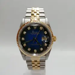 ROLEX 16233 01 BLUE GRADIENT DATEJUST 10P AUTOMATIC WINDING FHB88