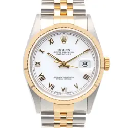 ROLEX DATEJUST WATCHES 16233 STAINLESS STEEL K18 YELLOW GOLD X-NUMBER USED