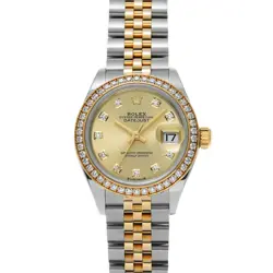 LADY-DATEJUST 28 CHAMPAGNE/DIAMOND