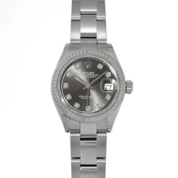 ROLEX 279174G LADY-DATEJUST 28 DARK GRAY/DIAMOND WOMEN WRISTWATCH WITH BOX &...