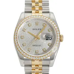 USED ROLEX DATEJUST 116243G SILVER MEN'S WATCH #31125