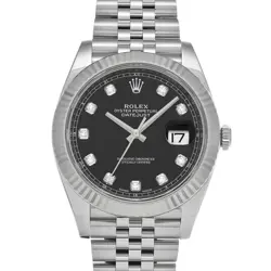 USED ROLEX DATEJUST 41 126334G BLACK CASE SIZE 41×41MM MEN'S WATCH #31325