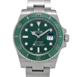 USED ROLEX SUBMARINER DATE 116610LV GREEN CASE SIZE 40×40MM MEN'S WATCH #32325