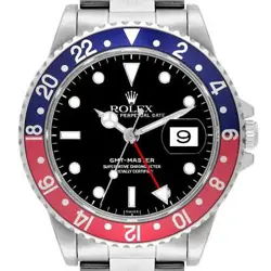 ROLEX GMT MASTER II BLUE RED PEPSI BEZEL STEEL MENS WATCH 16700