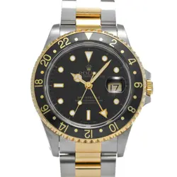 USED ROLEX GMT MASTER II 16713 BLACK CASE SIZE 40×40MM MEN'S WATCH #321525
