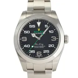 USED ROLEX AIR KING 116900 BLACK MEN'S WATCH #321725