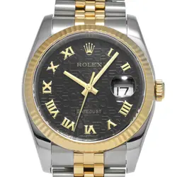 USED ROLEX Datejust 116233 Black Case Size 36×36mm Men's Watch #313125