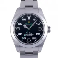 USED ROLEX AIR KING 116900 BLACK MEN'S WATCH #331725