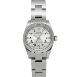 USED ROLEX OYSTER PERPETUAL 176234G SILVER LADIES WATCH #31025