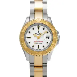 USED ROLEX YACHT MASTER 29 169623 WHITE CASE SIZE 29×29MM LADIES WATCH #31025