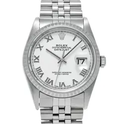 USED ROLEX DATEJUST 16220 WHITE CASE SIZE 36×36MM MEN'S WATCH #321425