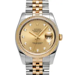 ROLEX 116233G DATEJUST CHAMPAGNE/DIAMOND MENS WRISTWATCH