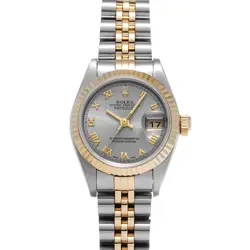 ROLEX 79173 DATEJUST GRAY WOMEN WRISTWATCH WITH BOX & PAPER