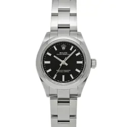 USED ROLEX OYSTER PERPETUAL 28 276200 BLACK LADIES WATCH #31425