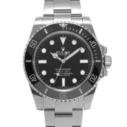 USED ROLEX SUBMARINER 114060 BLACK CASE SIZE 40×40MM MEN'S WATCH #332225