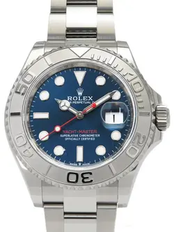 USED ROLEX YACHT MASTER LOLESIUM DARK RHODIUM 126622 BLUE MEN'S WATCH #382625
