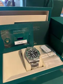 Rolex Submariner 126610LV Silver Oyster Bracelet with Green Bezel