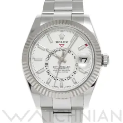 USED ROLEX SKY DWELLER 326934 WHITE CASE SIZE 42×42MM MEN'S WATCH #31625