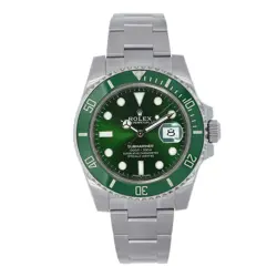 ROLEX SUBMARINER WATCH 40MM GREEN INDEX HOUR MARKERS DIAL STAINLESS STEEL