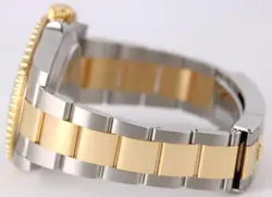 Rolex Submariner Date 18K Yellow Gold Steel BLUE 40mm 116613 Watch