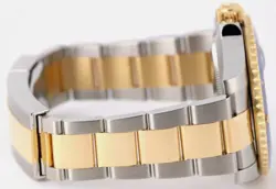 Rolex Submariner Date 18K Yellow Gold Steel BLUE 40mm 116613 Watch