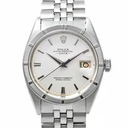 USED ROLEX OYSTER PERPETUAL 1501 SILVER MEN'S WATCH #321725