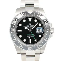 USED ROLEX GMT MASTER II 126710GRNR BLACK MEN'S WATCH #35425
