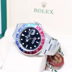 ROLEX 40MM BLACK DIAL GMT MASTER 2 PEPSI REF: 16710 (A SERIES)