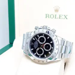 Rolex 40mm Black Indexes Steel Daytona REF: 116520 (Y series)