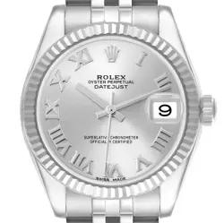 ROLEX DATEJUST 31 STEEL WHITE GOLD LADIES WATCH 178274 BOX CARD