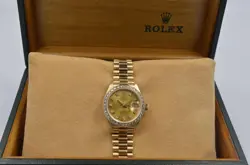 Rolex Lady-Datejust 26 mm 69178 Gold Diamond Dial - Diamond Bezel 1993 w B&P